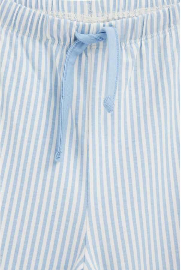 WE Fashion gestreepte pyjama lichtblauw ecru - Foto 3
