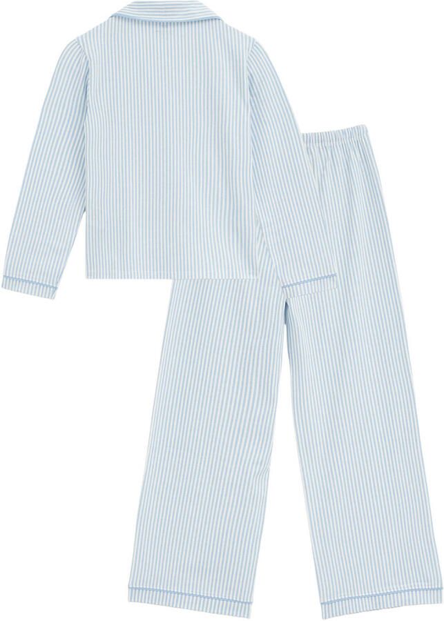 WE Fashion gestreepte pyjama lichtblauw ecru - Foto 2