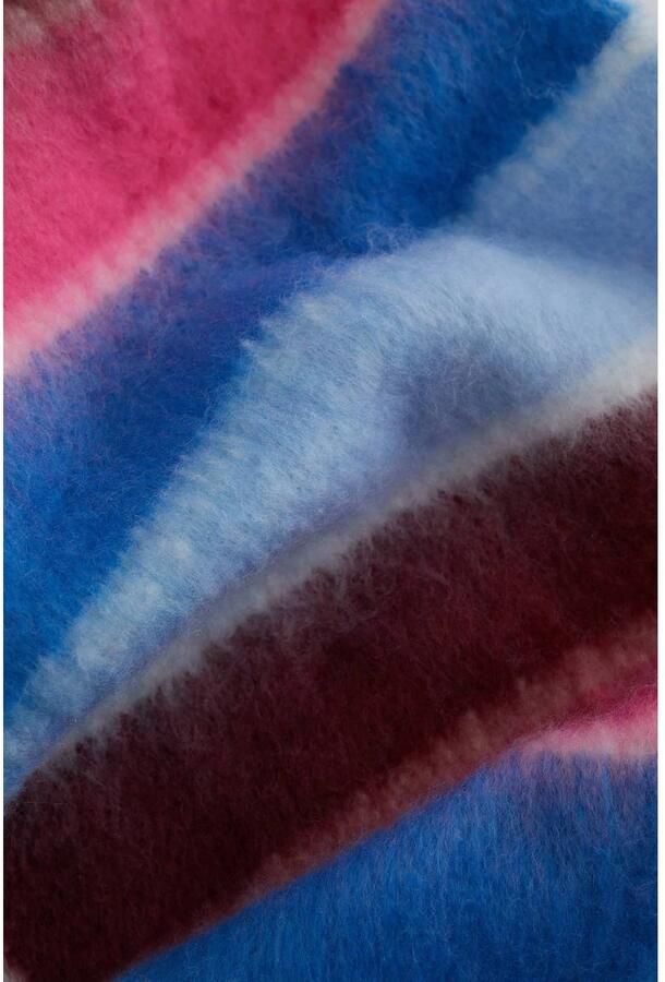 WE Fashion gestreepte sjaal blauw roze ecru Meisjes Polyester Streep - Foto 2
