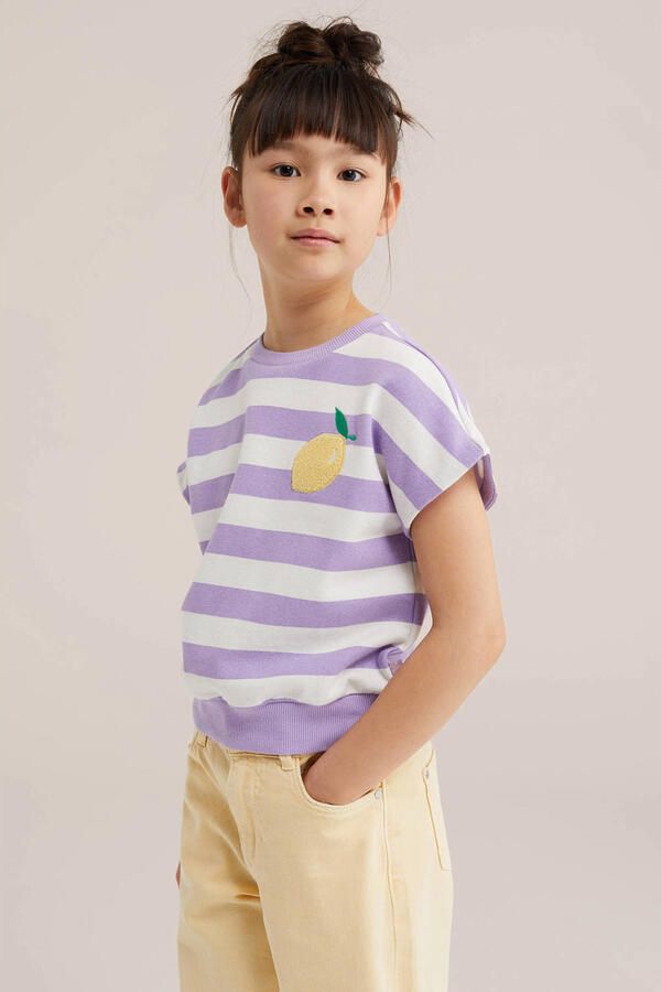 WE Fashion gestreepte sweater lila - Foto 2