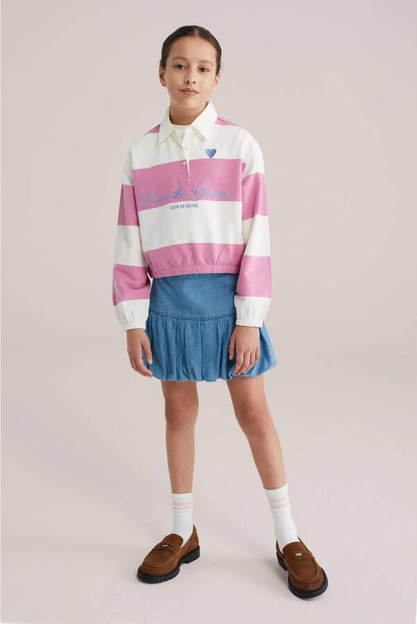 WE Fashion gestreepte sweater roze - Foto 2