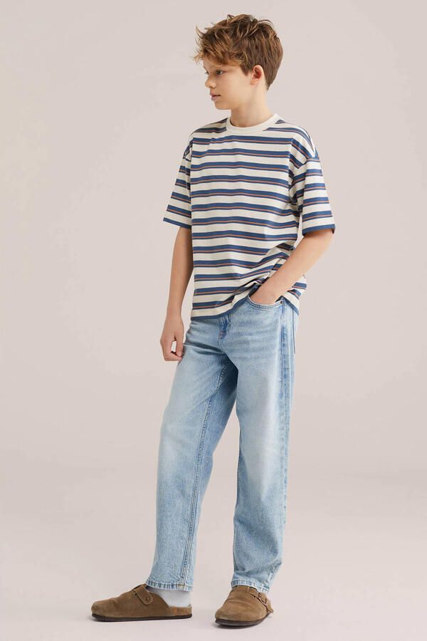 WE Fashion gestreepte T-shirt donkerblauw - Foto 2