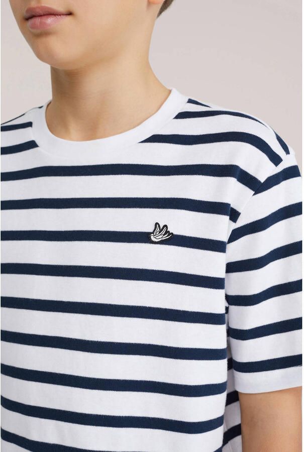 WE Fashion gestreepte T-shirt donkerblauw - Foto 3