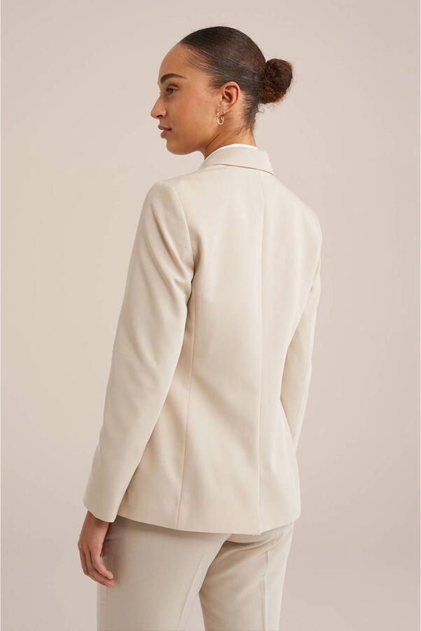 WE Fashion getailleerde blazer beige