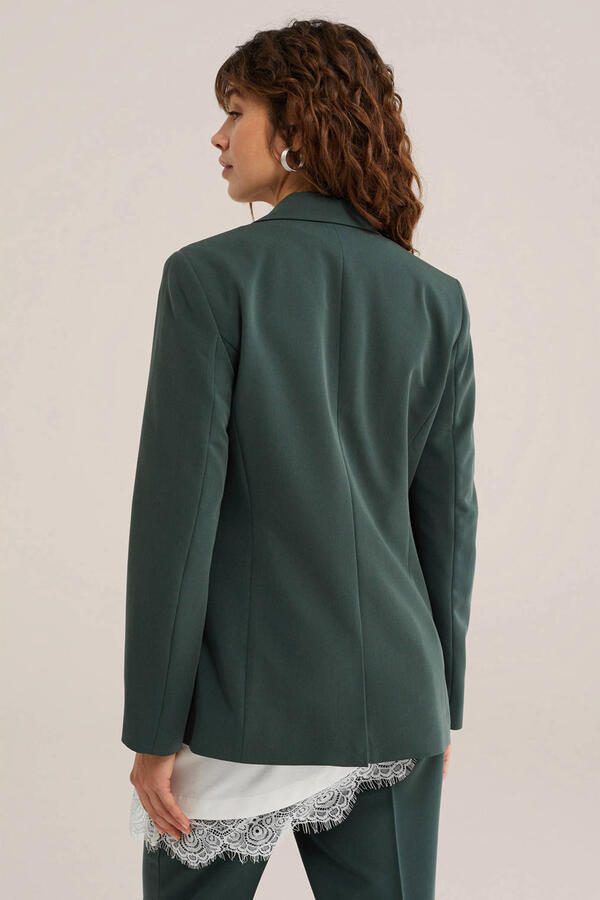 WE Fashion getailleerde blazer donkergroen - Foto 2