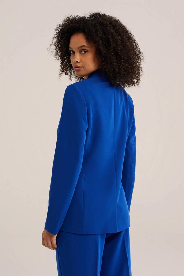 WE Fashion getailleerde blazer met split blauw - Foto 2