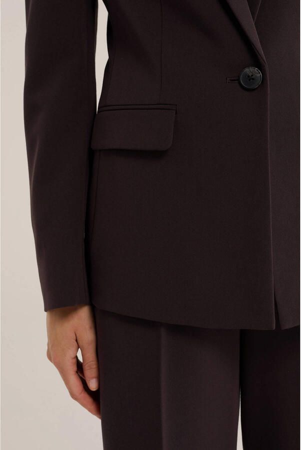 WE Fashion getailleerde blazer met split zwart - Foto 2