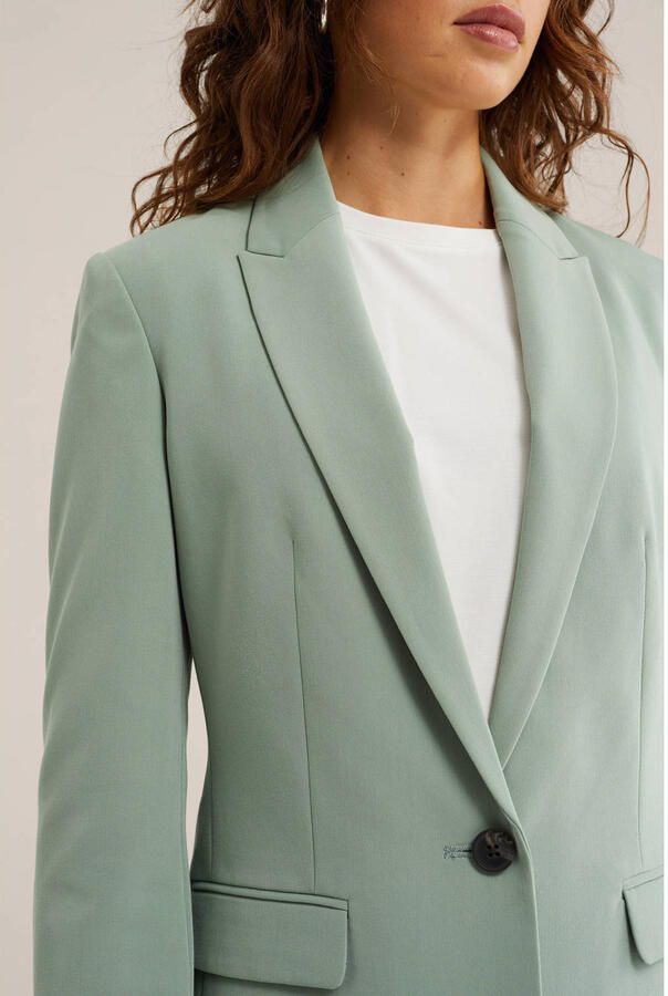 WE Fashion getailleerde blazer mintgroen