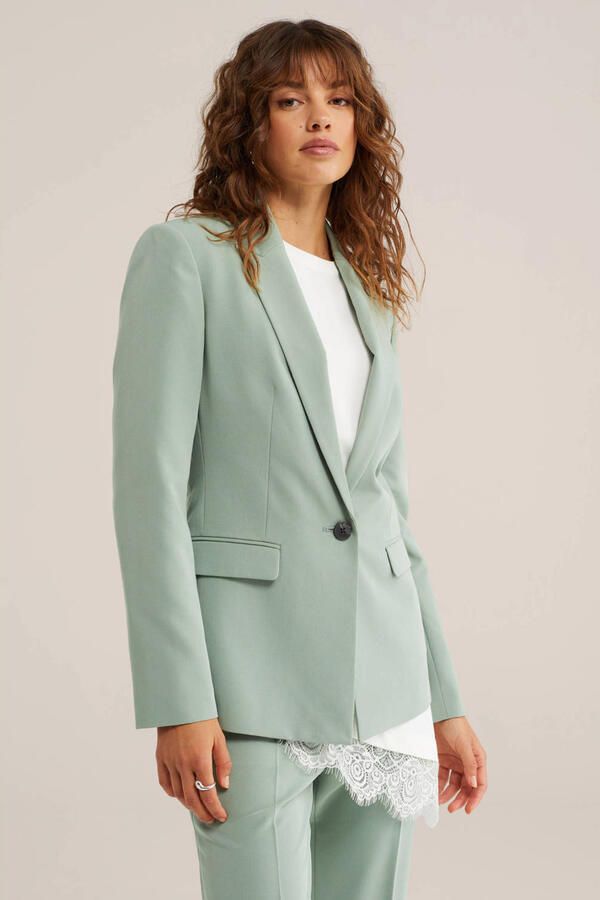 WE Fashion getailleerde blazer mintgroen - Foto 2