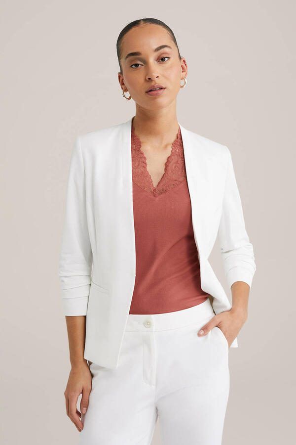 WE Fashion getailleerde blazer wit