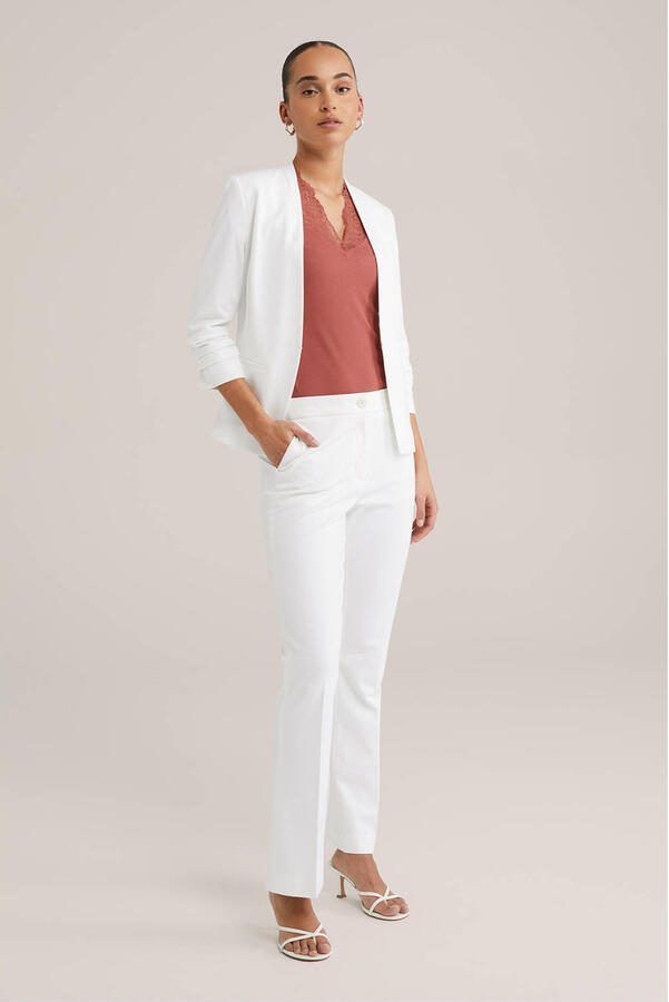 WE Fashion getailleerde blazer wit - Foto 2