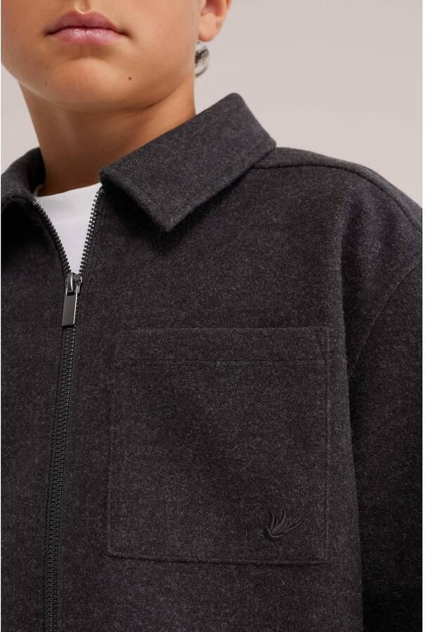 WE Fashion gevoerd vest antraciet Grijs Jongens Polyester Klassieke kraag - Foto 2