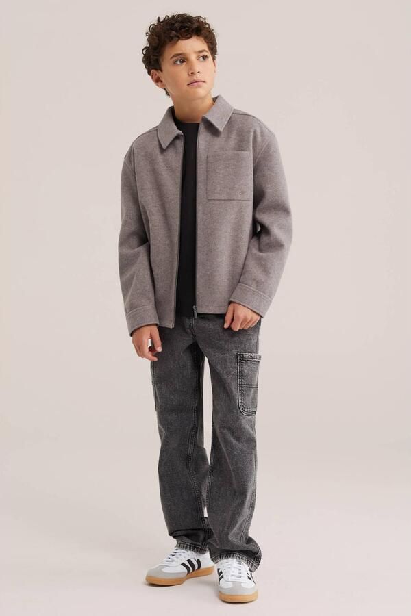 WE Fashion gevoerd vest taupe