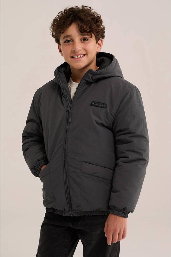 WE Fashion gewatteerde winterjas antraciet