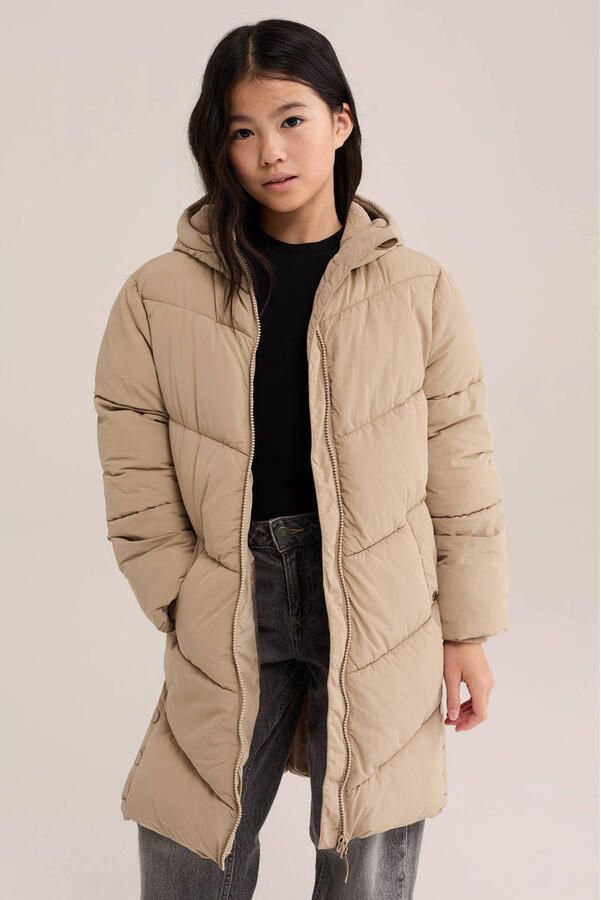 WE Fashion gewatteerde winterjas beige