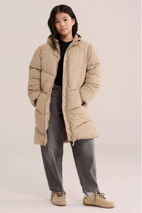 WE Fashion gewatteerde winterjas beige - Foto 2