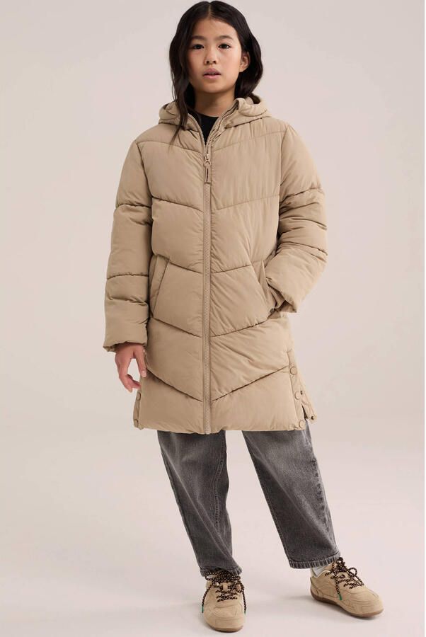 WE Fashion gewatteerde winterjas beige - Foto 3