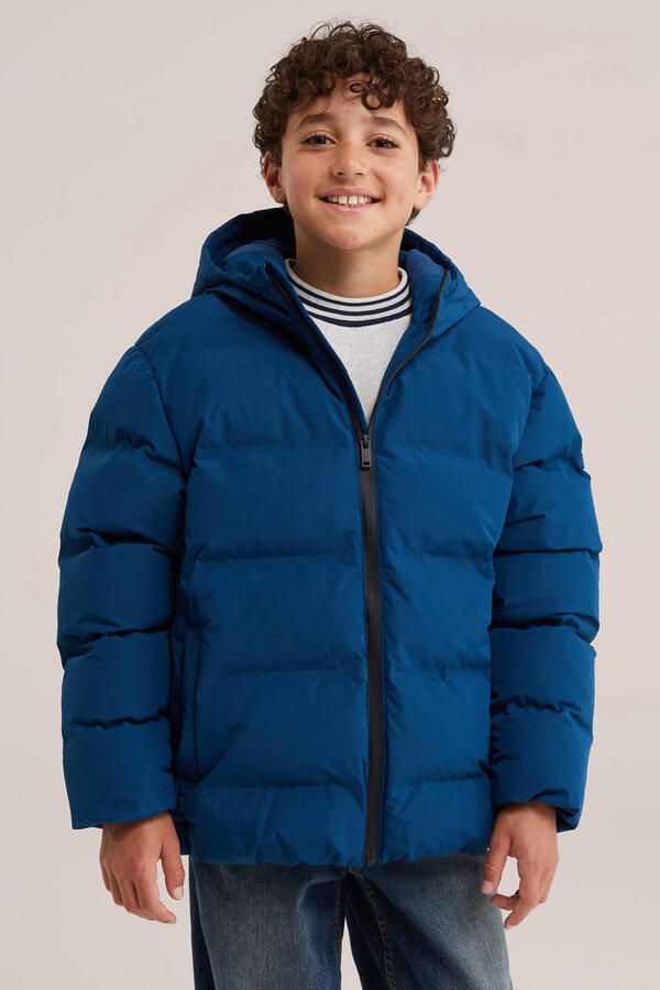 WE Fashion gewatteerde winterjas blauw