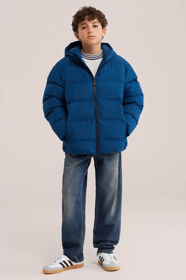 WE Fashion gewatteerde winterjas blauw - Foto 3