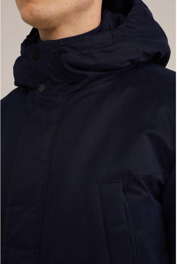 WE Fashion gewatteerde winterjas donkerblauw