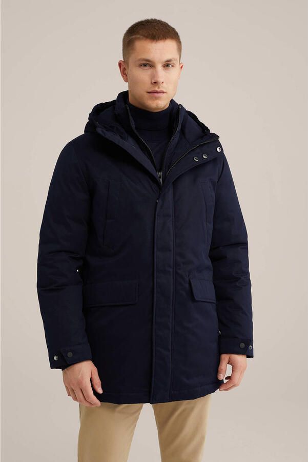 WE Fashion gewatteerde winterjas donkerblauw - Foto 3