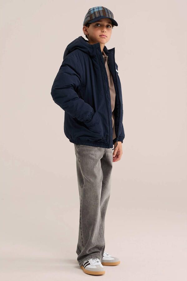 WE Fashion gewatteerde winterjas donkerblauw - Foto 3