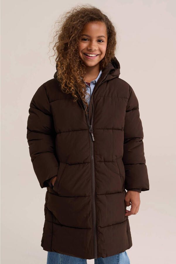 WE Fashion gewatteerde winterjas donkerbruin - Foto 2