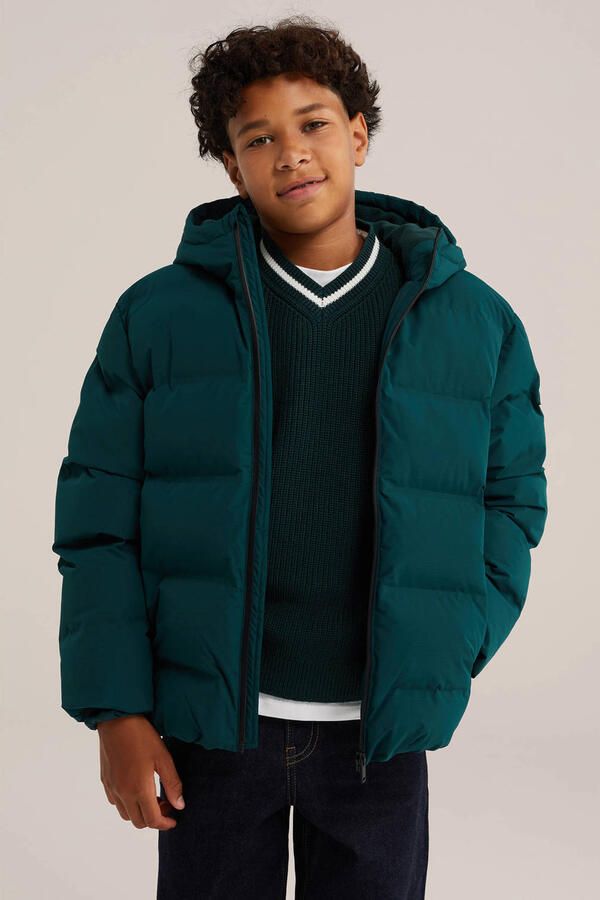 WE Fashion gewatteerde winterjas petrol