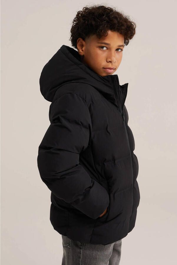 WE Fashion gewatteerde winterjas zwart - Foto 3