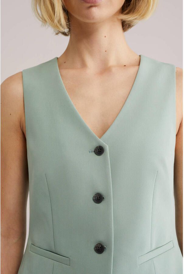 WE Fashion geweven gilet mintgroen - Foto 2
