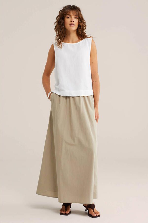 WE Fashion geweven top ecru - Foto 3