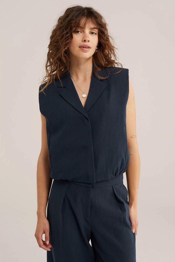 WE Fashion gilet blauw