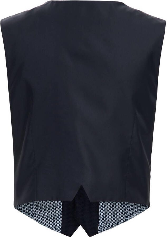 WE Fashion gilet donkerblauw Jongens Polyester V-hals Effen 110 116