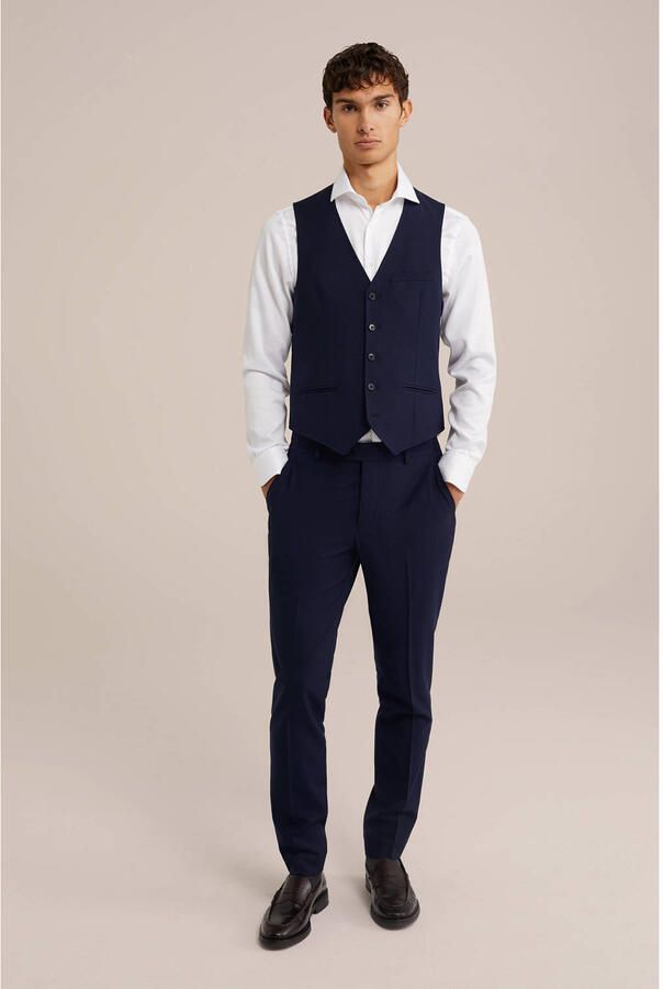 WE Fashion gilet donkerblauw
