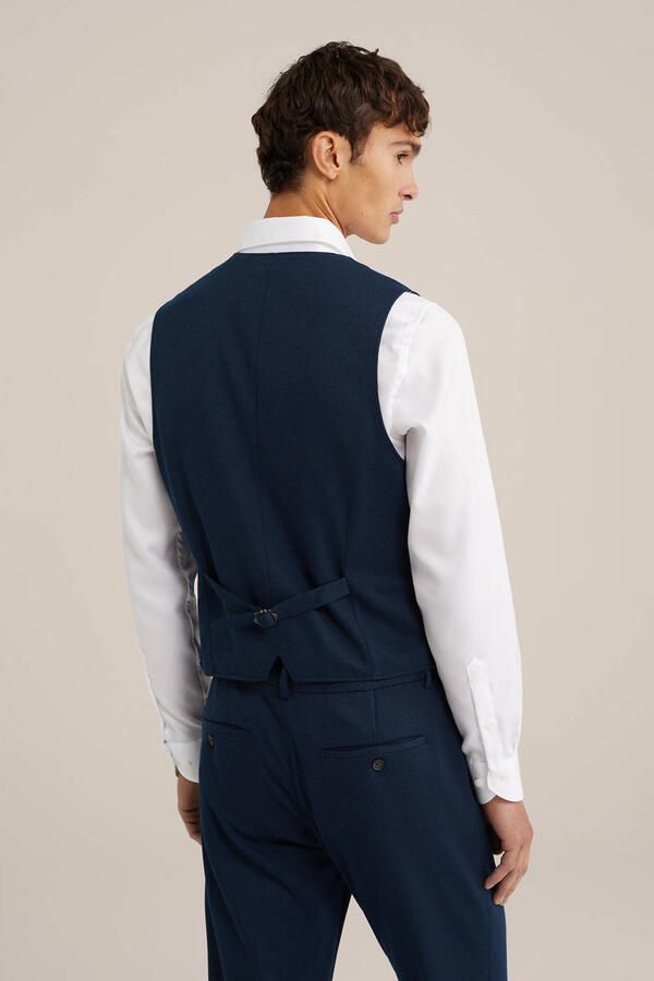 WE Fashion gilet donkerblauw