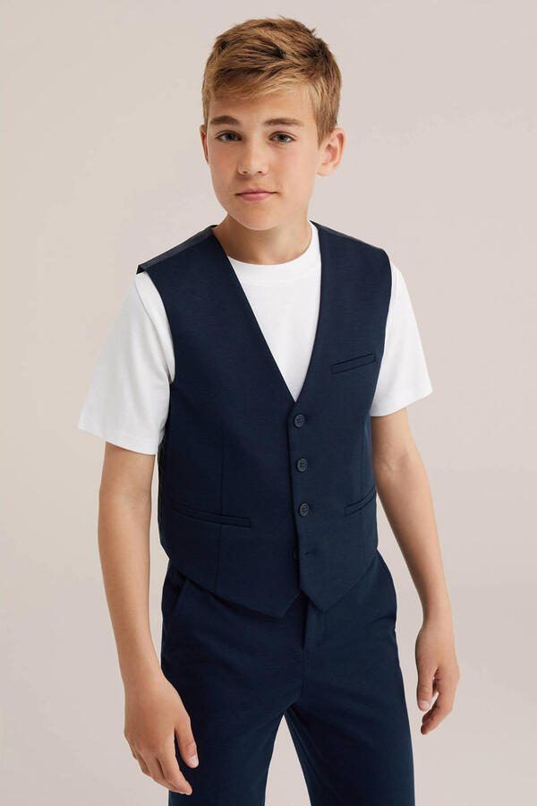 WE Fashion gilet donkerblauw