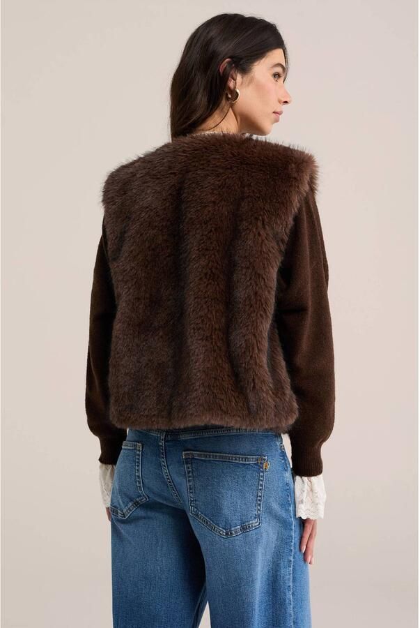 WE Fashion gilet donkerbruin - Foto 3