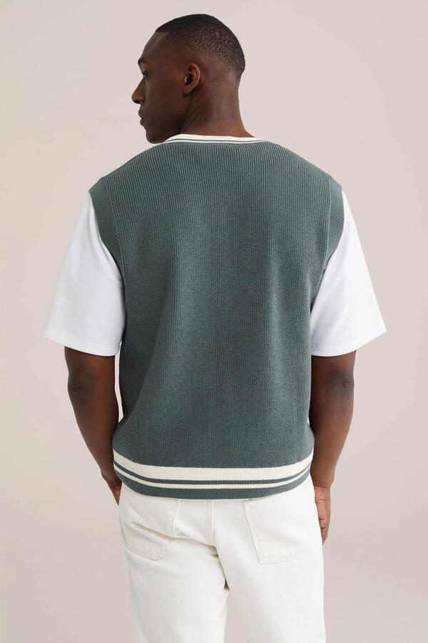 WE Fashion gilet gebreid groen - Foto 2