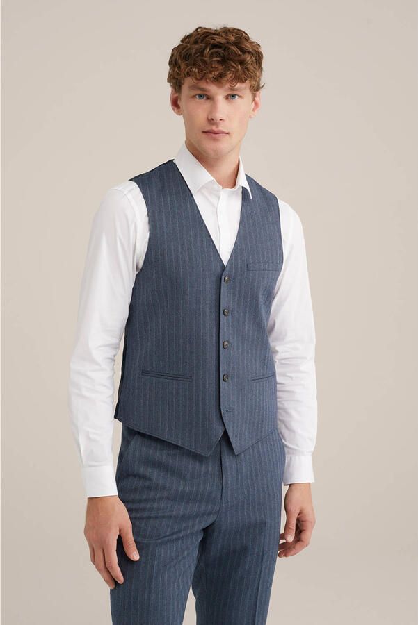 WE Fashion gilet grijsblauw