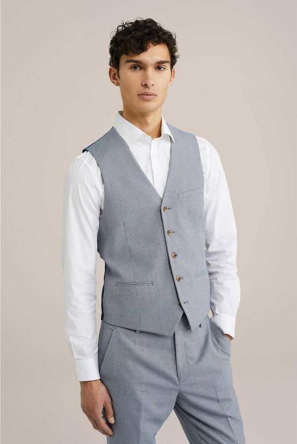 WE Fashion gilet grijsblauw