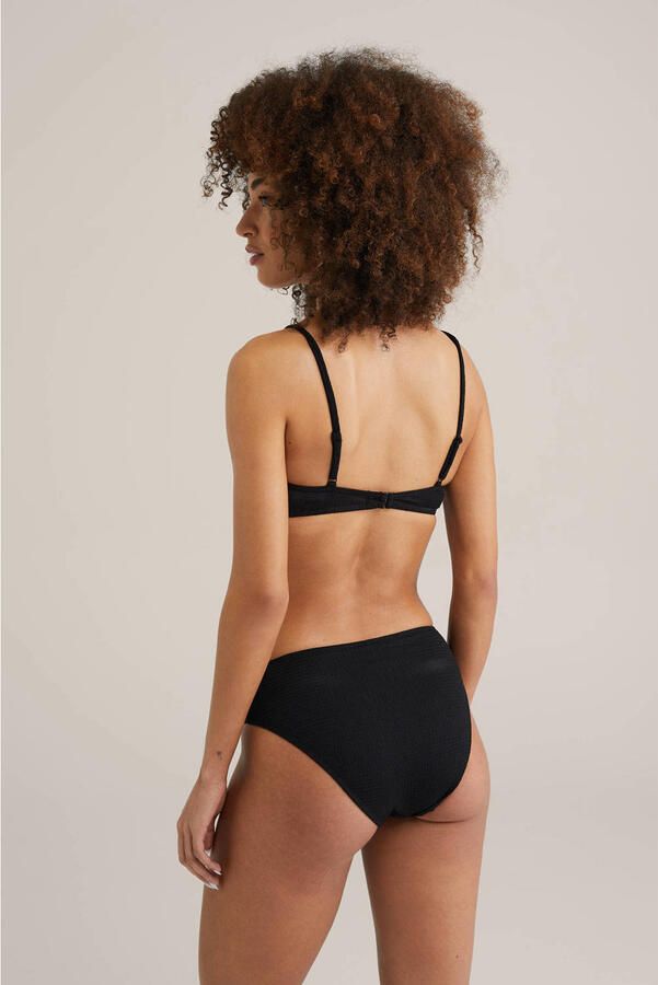 WE Fashion high waist bikinibroekje zwart - Foto 2