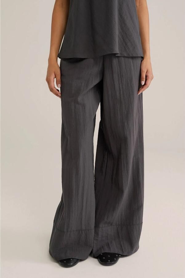 WE Fashion high waist broek grijs - Foto 1