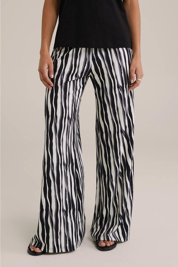 WE Fashion high waist casual broek zwart