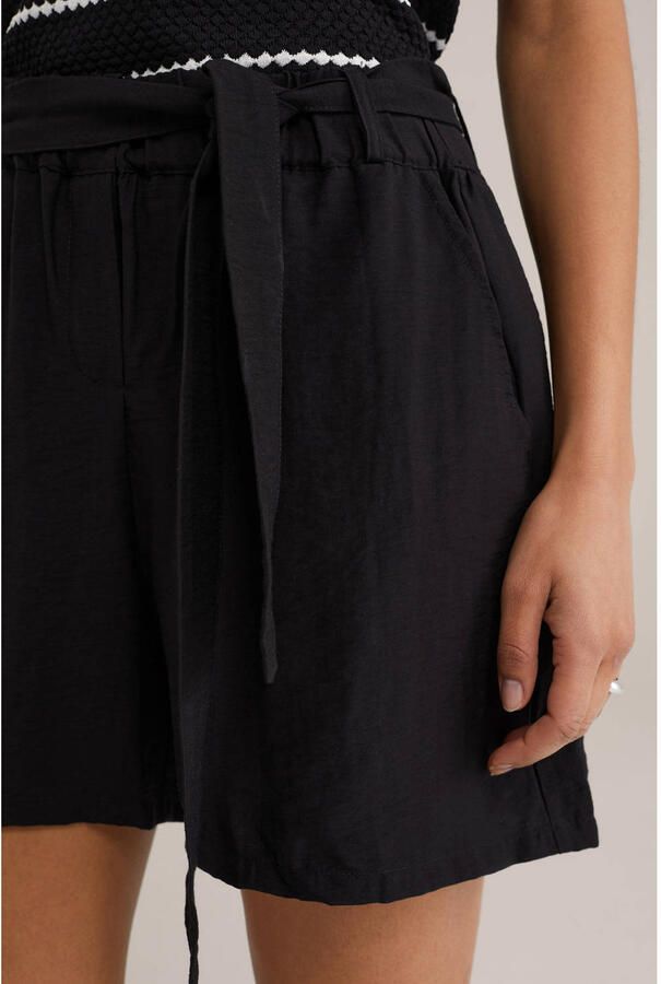 WE Fashion high waist casual short zwart - Foto 2