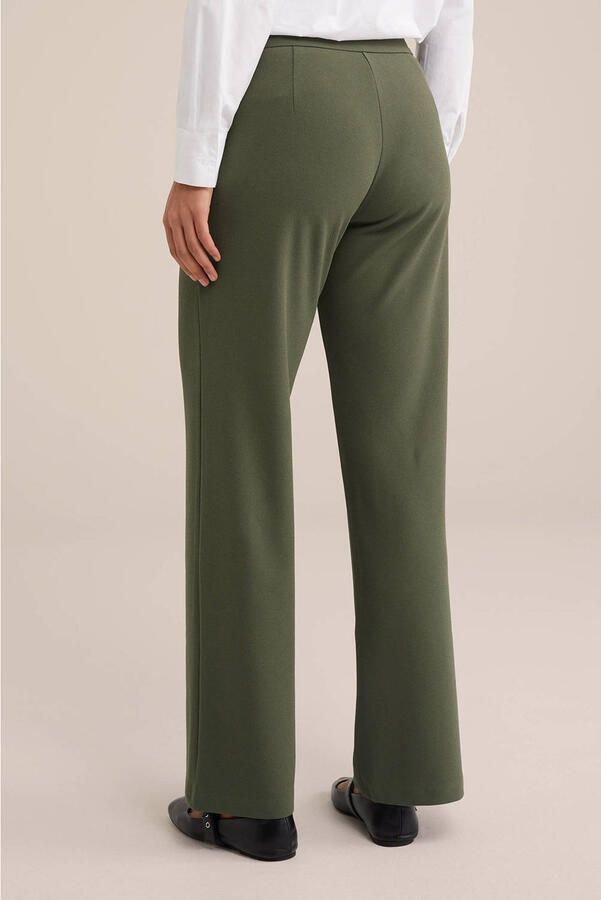 WE Fashion high waist pantalon groen