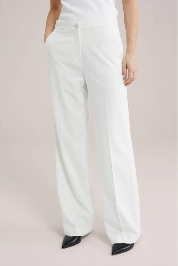 WE Fashion high waist pantalon wit