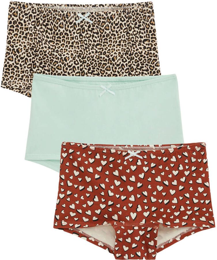 WE Fashion hipsters met print (set van 3)