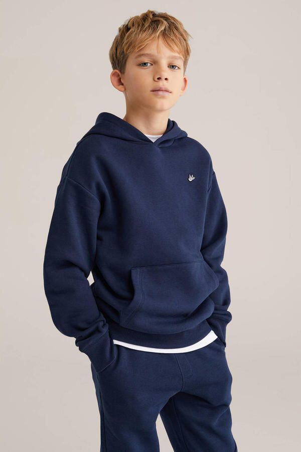 WE Fashion hoodie donkerblauw
