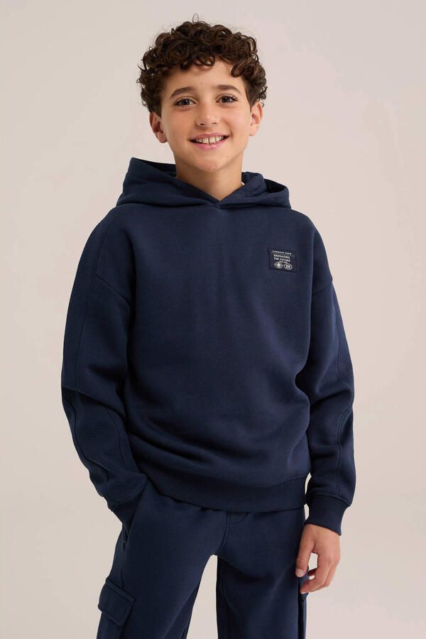 WE Fashion hoodie donkerblauw