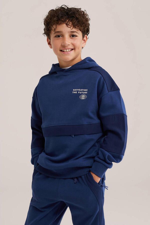 WE Fashion hoodie donkerblauw